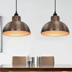 vidaXL Plafonnier 2 pcs Semi-sphérique Couleur cuivre