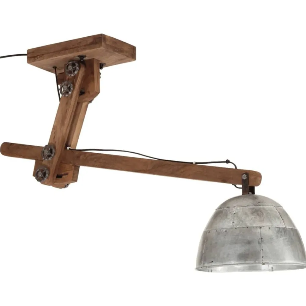 Luminaires-vidaXL Plafonnier 25 W vintage 105x30x65-108cm E27 Argent