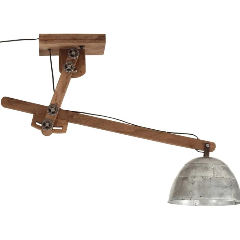 Luminaires-vidaXL Plafonnier 25 W vintage 105x30x65-108cm E27 Argent