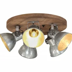 Luminaires-vidaXL Plafonnier 25 W vintage 50x50x25 cm E27 Argent