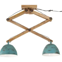 Luminaires-vidaXL Plafonnier 25 W délavé 29x18x85 cm E27 Bleu