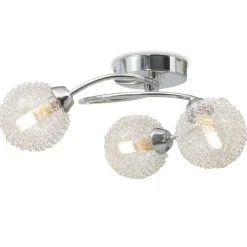 Luminaires-vidaXL Plafonnier avec 3 ampoules LED G9 120 W