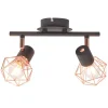 vidaXL Plafonnier avec 2 ampoules LED à filament 8 W