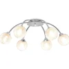 Luminaires-vidaXL Plafonnier avec 6 ampoules LED G9 240 W