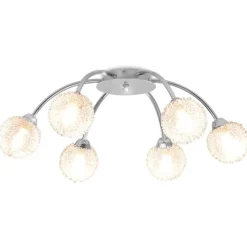 Luminaires-vidaXL Plafonnier avec 6 ampoules LED G9 240 W