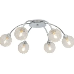 Luminaires-vidaXL Plafonnier avec 6 ampoules LED G9 240 W