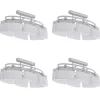 vidaXL Plafonnier avec abat-jours en verre ellipsoïde 4 pcs E14