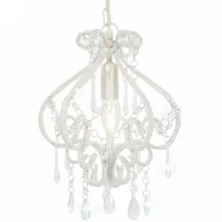 vidaXL Plafonnier avec perles Rond E14
