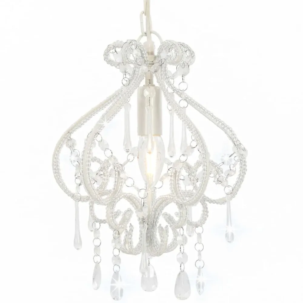 vidaXL Plafonnier avec perles Rond E14