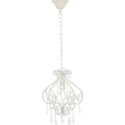 vidaXL Plafonnier avec perles Rond E14