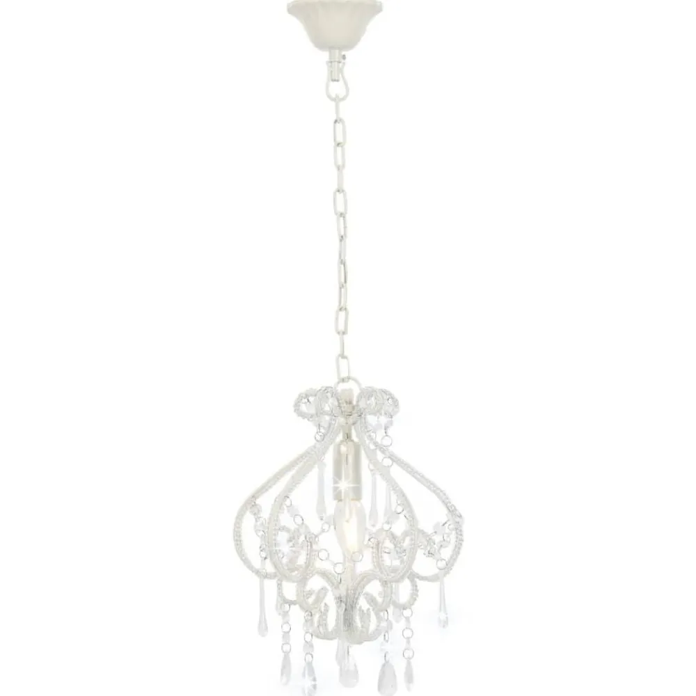 vidaXL Plafonnier avec perles Rond E14