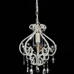 vidaXL Plafonnier avec perles Rond E14