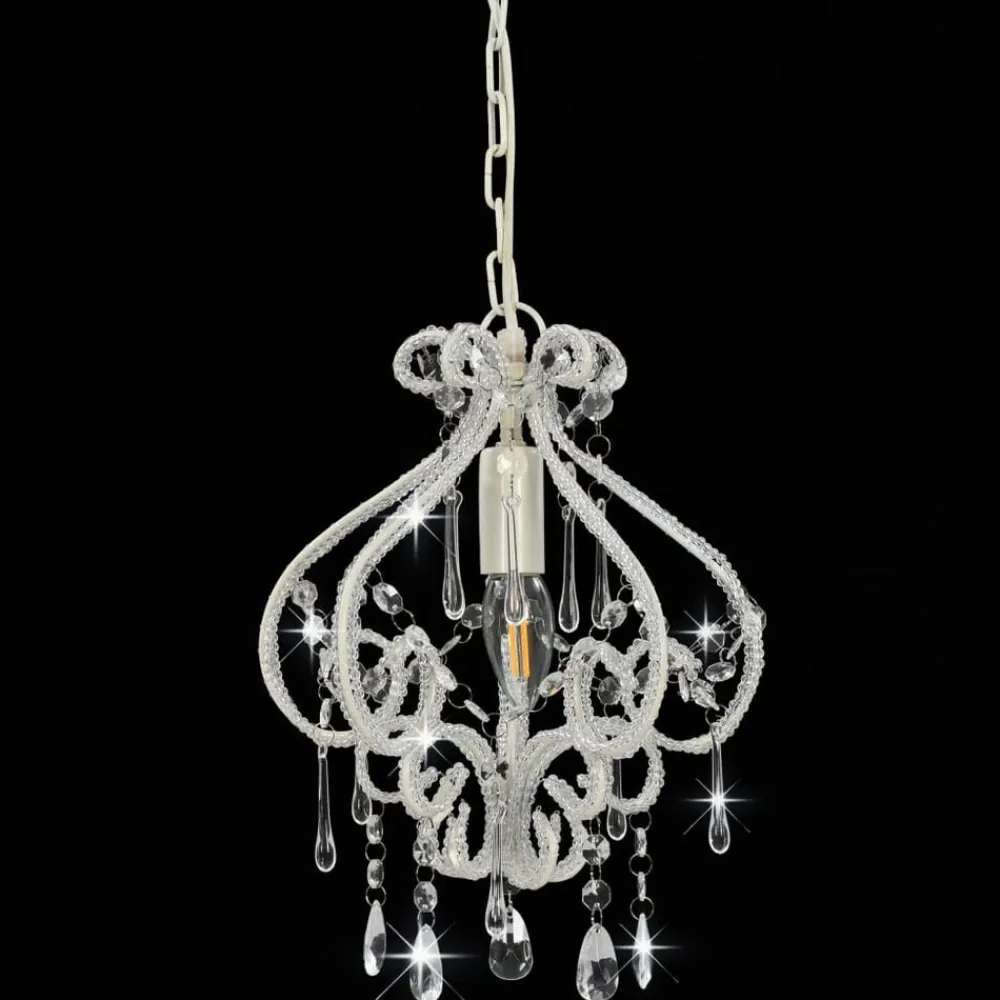 vidaXL Plafonnier avec perles Rond E14
