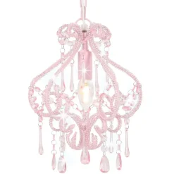 vidaXL Plafonnier avec perles Rond E14