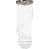 vidaXL Plafonnier avec perles de cristal Argenté Spirale G9