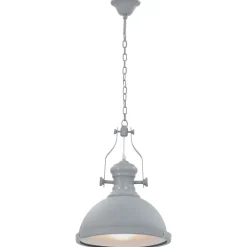Luminaires-vidaXL Plafonnier Rond E27 Gris