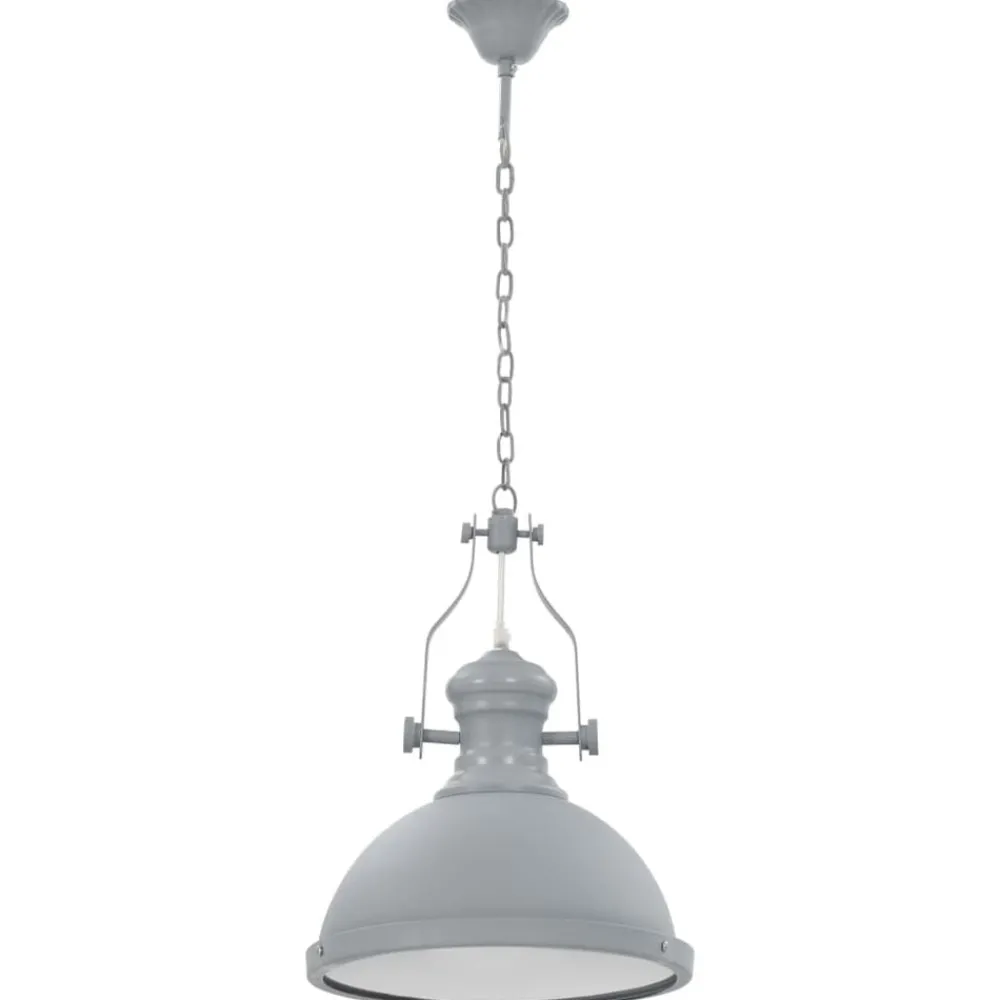Luminaires-vidaXL Plafonnier Rond E27 Gris