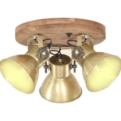 Luminaires-vidaXL Plafonnier industriel 25 W 42x27 cm E27 Laiton