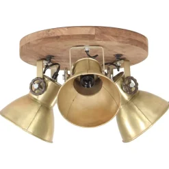 Luminaires-vidaXL Plafonnier industriel 25 W 42x27 cm E27 Laiton