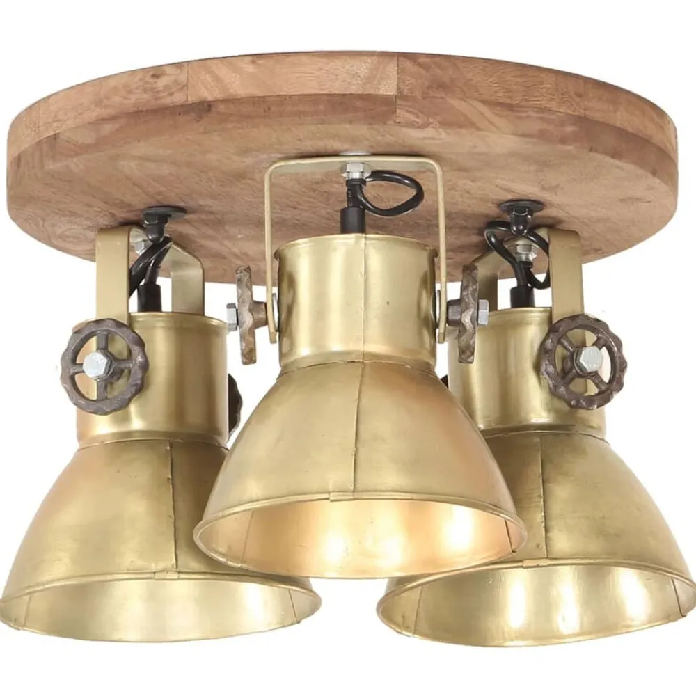 Luminaires-vidaXL Plafonnier industriel 25 W 42x27 cm E27 Laiton