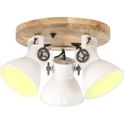 Luminaires-vidaXL Plafonnier industriel 25 W 42x27 cm E27 Blanc