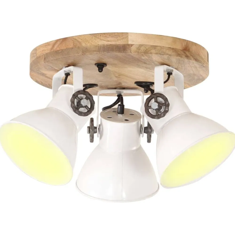 Luminaires-vidaXL Plafonnier industriel 25 W 42x27 cm E27 Blanc