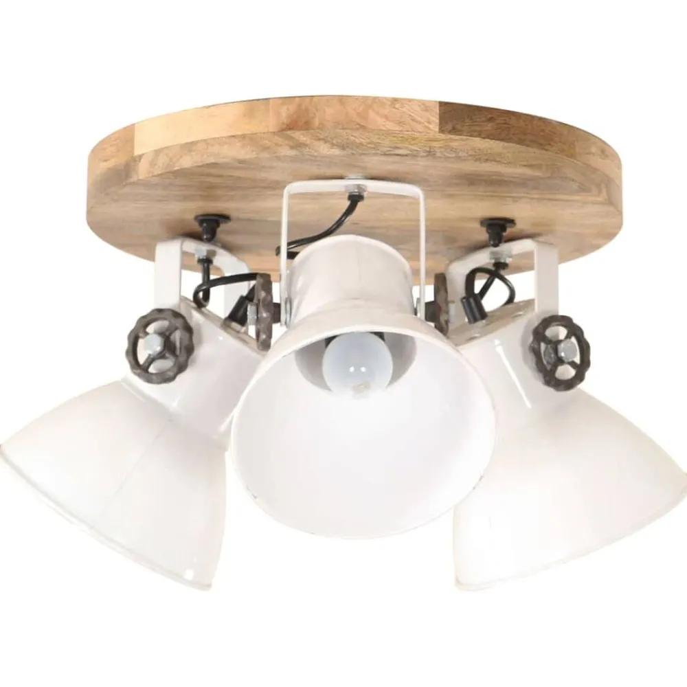 Luminaires-vidaXL Plafonnier industriel 25 W 42x27 cm E27 Blanc
