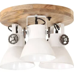 Luminaires-vidaXL Plafonnier industriel 25 W 42x27 cm E27 Blanc