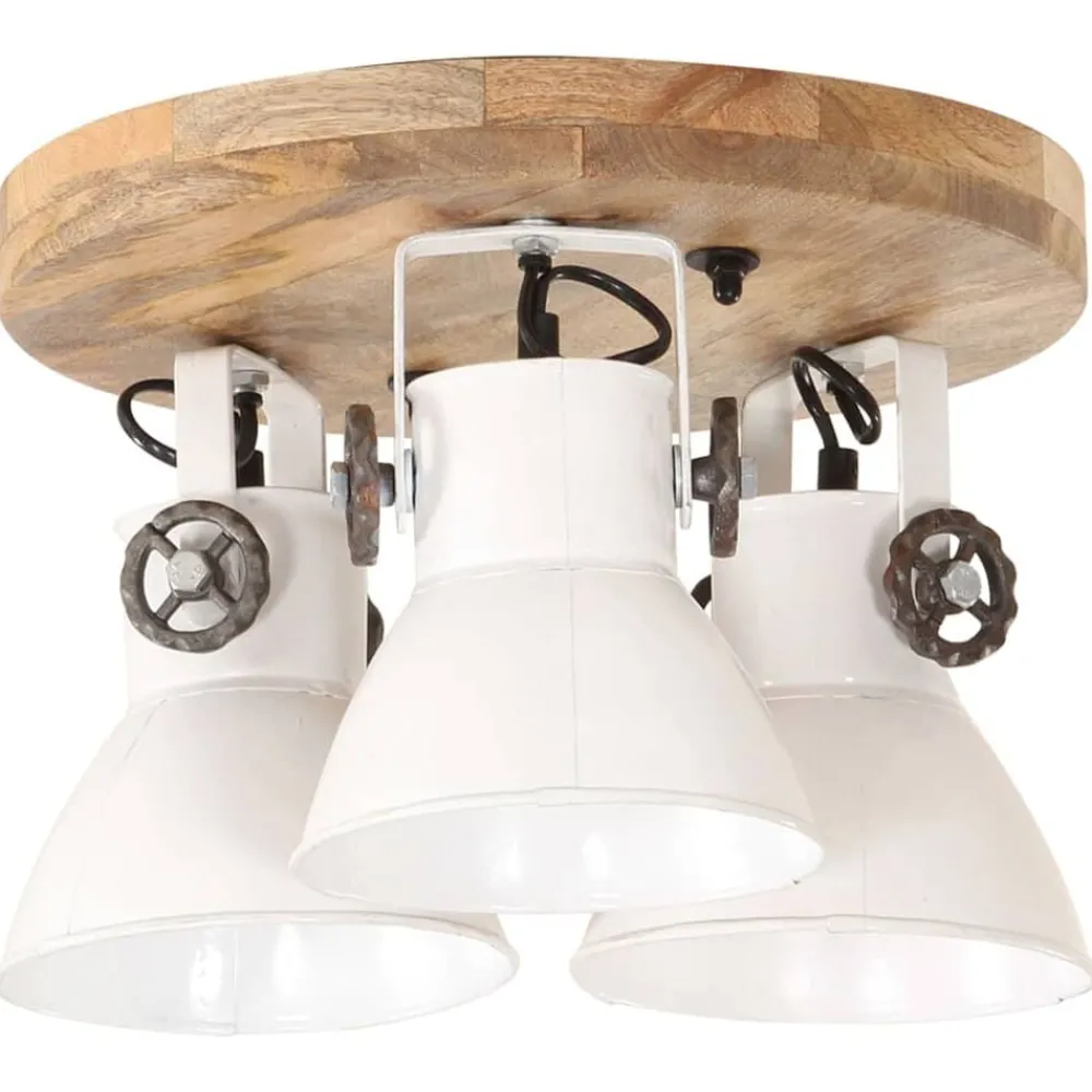 Luminaires-vidaXL Plafonnier industriel 25 W 42x27 cm E27 Blanc