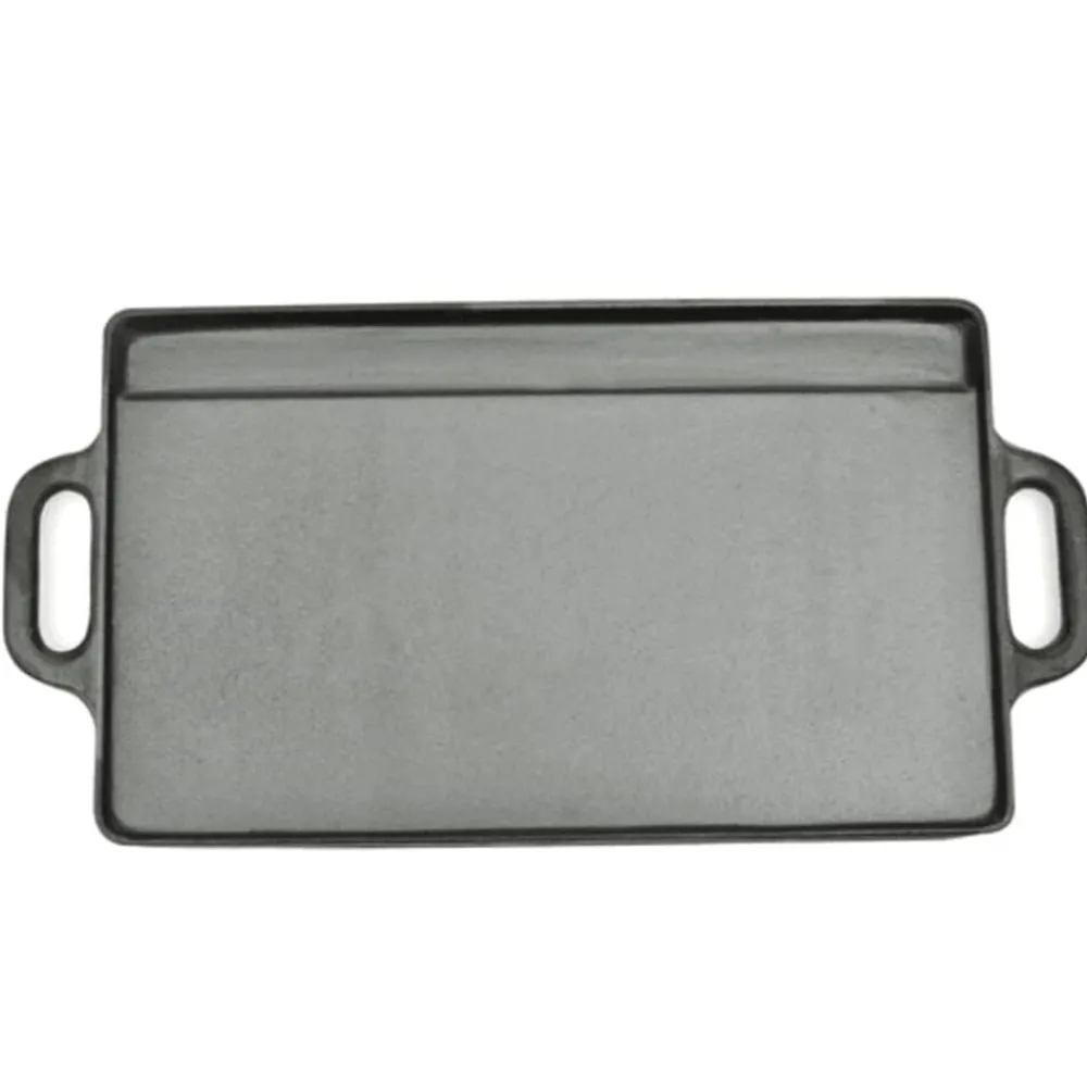 Arts De La Table & Arts Culinaires-vidaXL Plancha en fonte réversible 2 pcs 38x23 cm