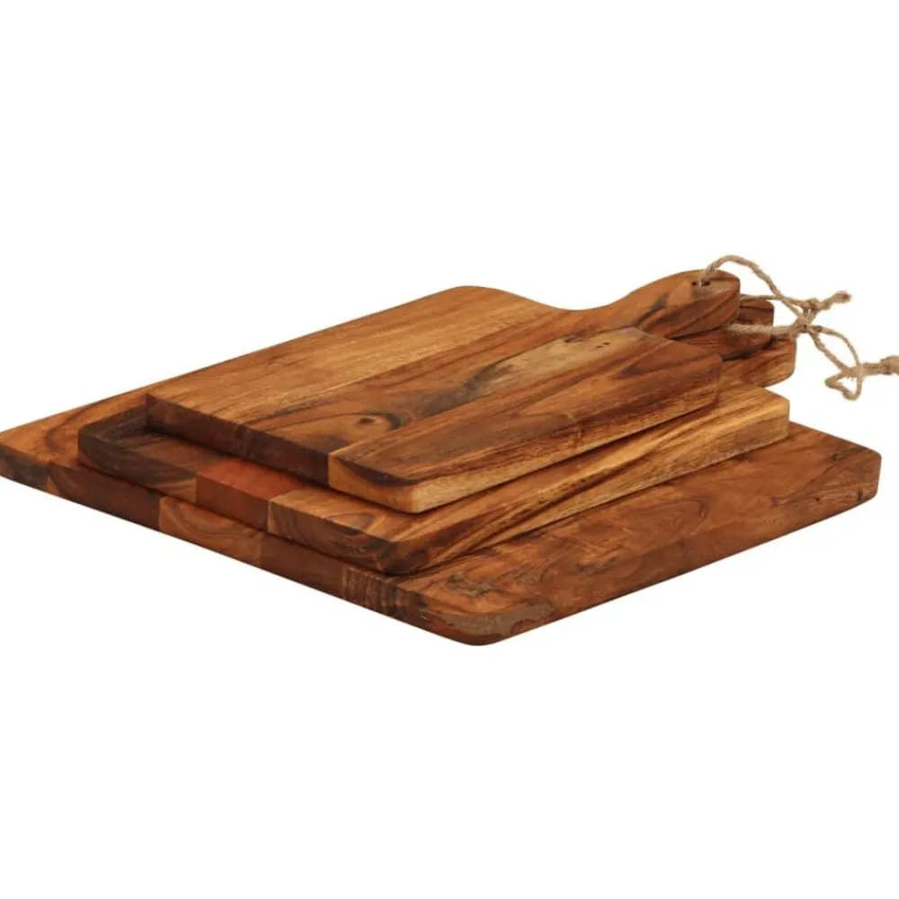 Arts De La Table & Arts Culinaires-vidaXL Planche à découper 3 pcs cm bois d'acacia massif
