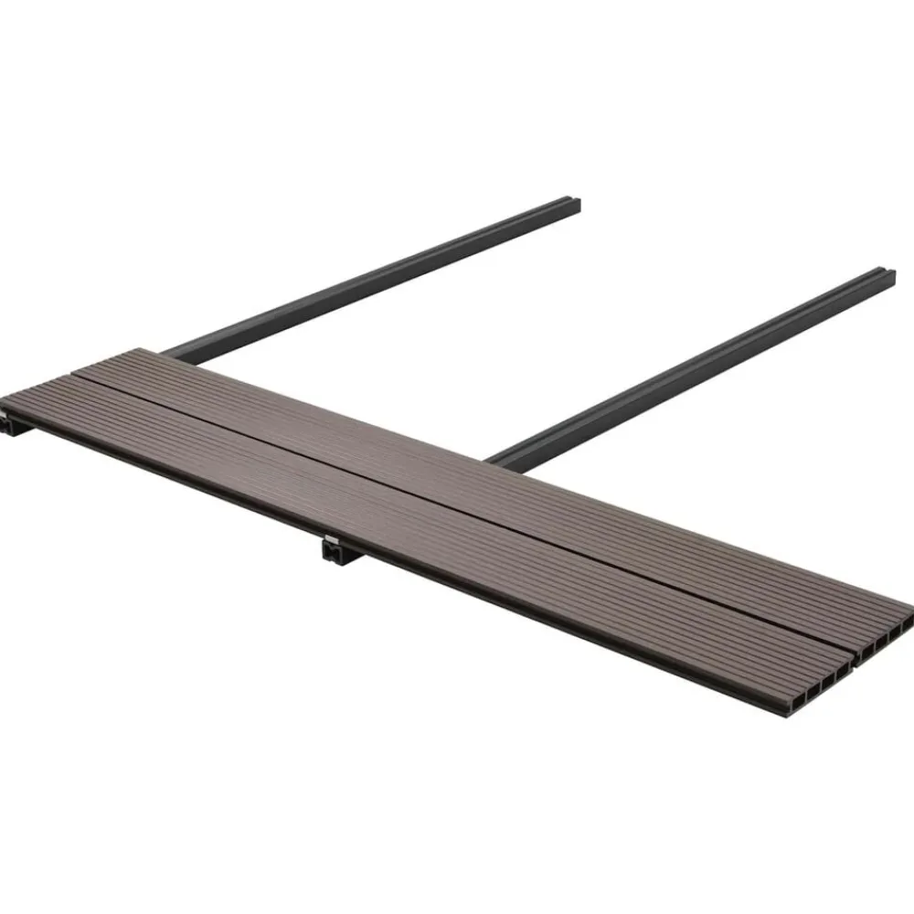 vidaXL Planche de terrasse 4 pcs Marron foncé WPC