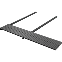 vidaXL Planche de terrasse 4 pcs Gris WPC
