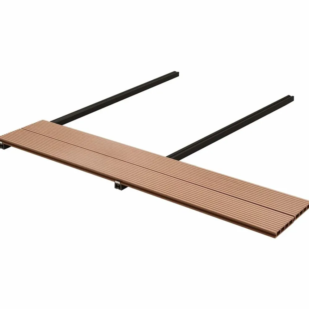 vidaXL Planche de terrasse 4 pcs Marron WPC