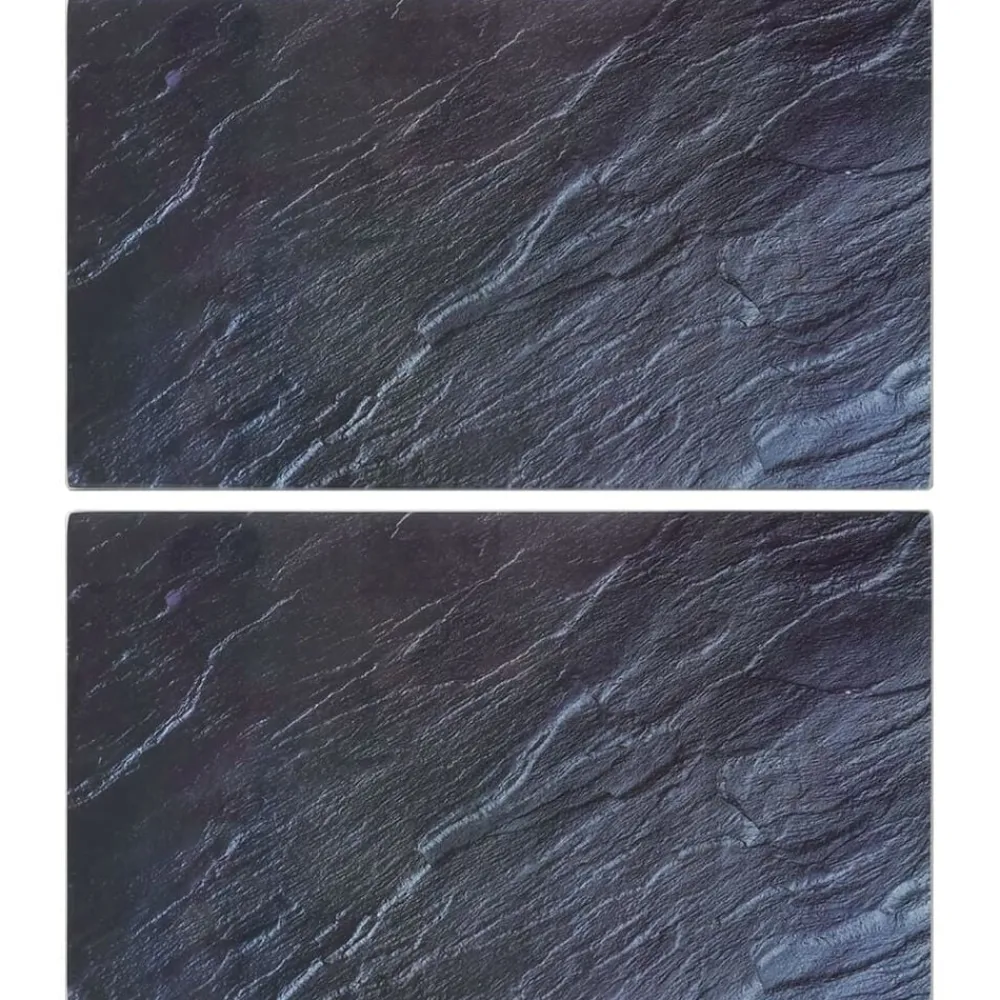 Arts De La Table & Arts Culinaires-vidaXL Planches à découper 2pcs motif de pierre naturelle Verre trempé Bleu