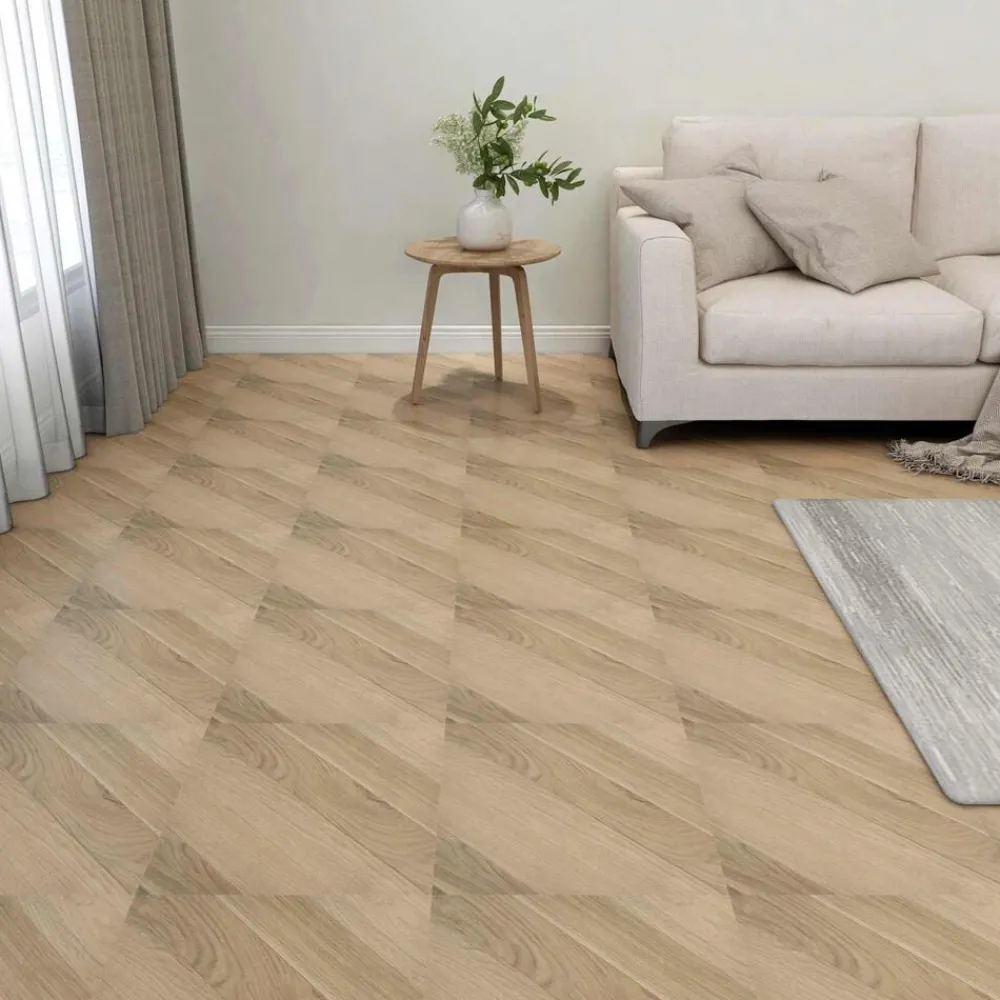 vidaXL Planches de sol 55 pcs Marron 5,11 m² PVC