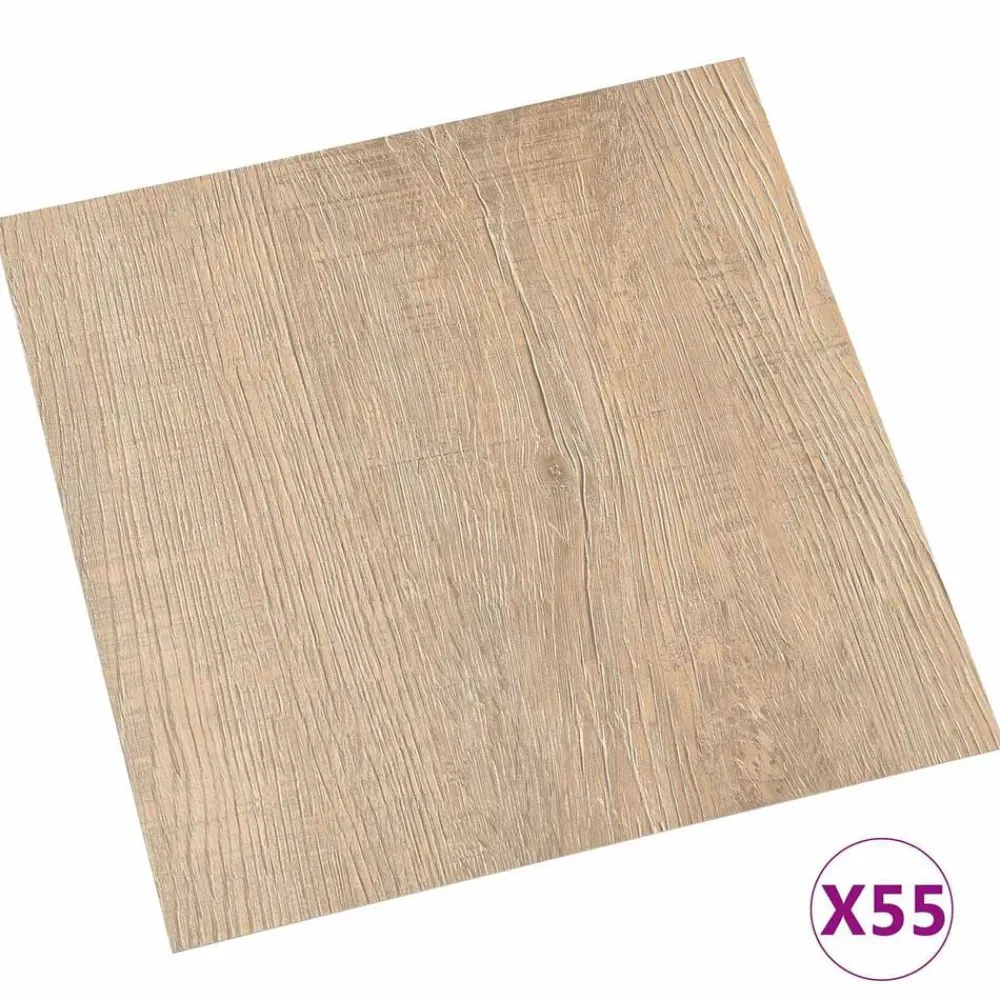 Matériaux De Construction-vidaXL Planches de sol 55 pcs Marron 5,11 m² PVC
