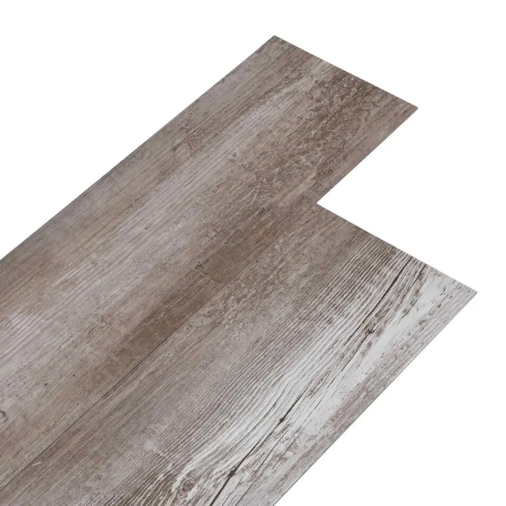 vidaXL Planches de sol 36 pcs Marron 5,02 m² PVC
