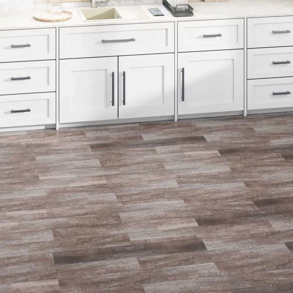 vidaXL Planches de sol 36 pcs Marron 5,02 m² PVC