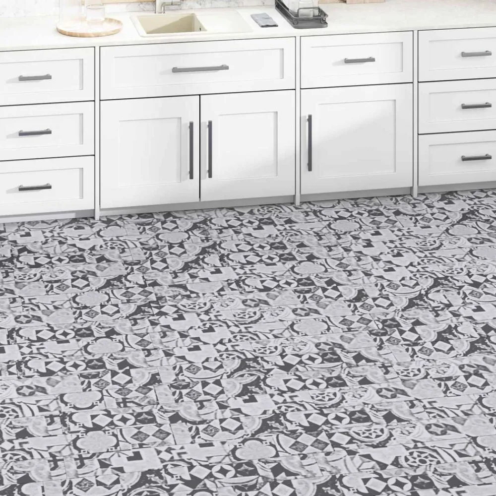 Matériaux De Construction-vidaXL Planches de sol 36 pcs Gris 5,02 m² PVC Motif gris