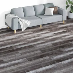 Matériaux De Construction-vidaXL Planches de sol 18 pcs Marron 5,26 m² PVC Bois rayé