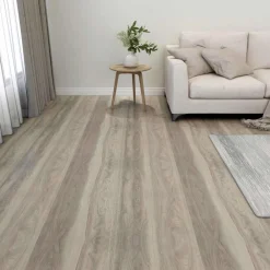 vidaXL Planches de sol 55 pcs Taupe 5,11 m² PVC