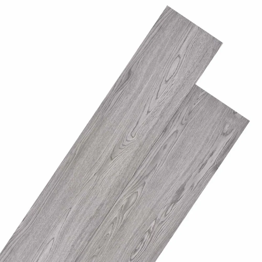 Matériaux De Construction-vidaXL Planches de sol 18 pcs 5,26 m² PVC Gris foncé
