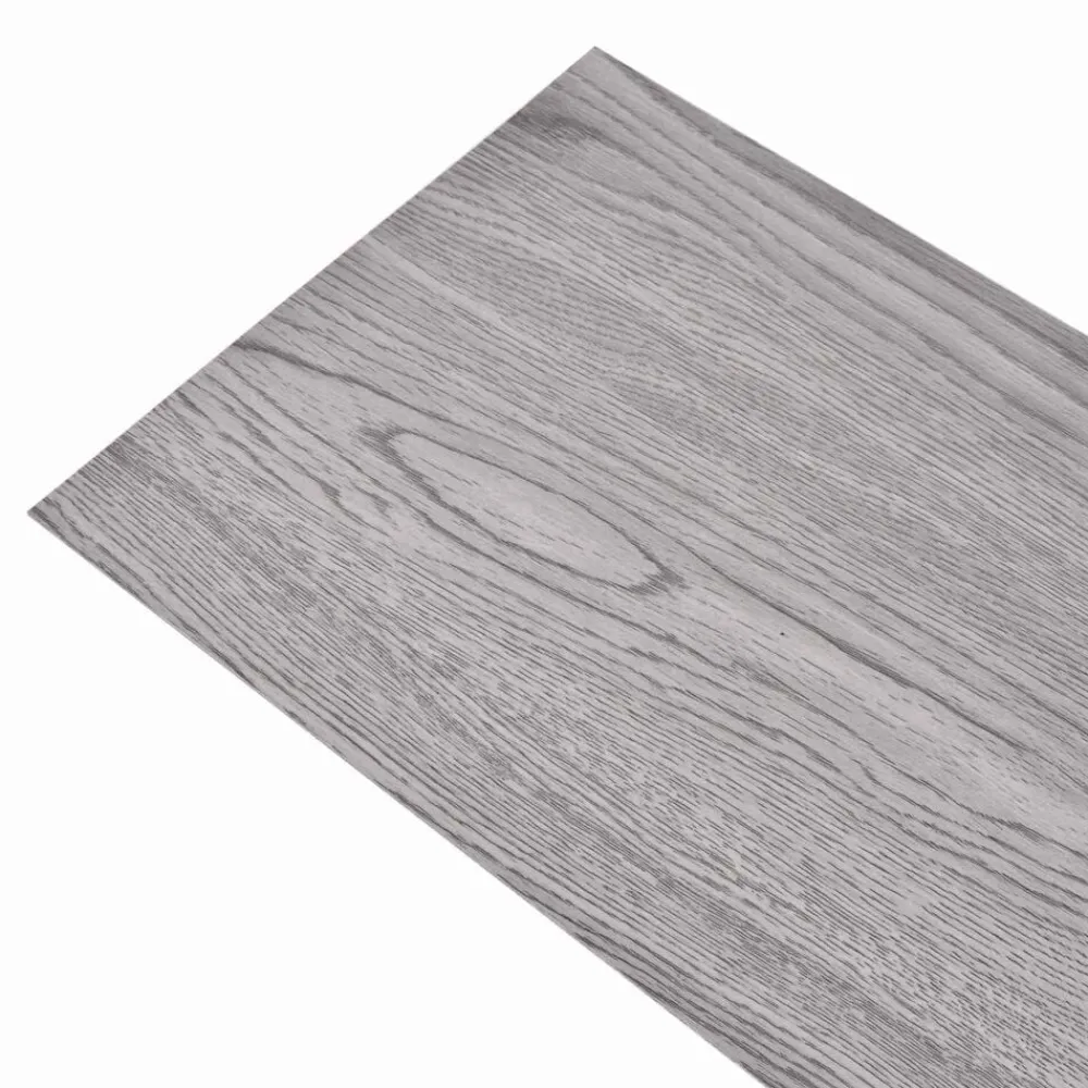 Matériaux De Construction-vidaXL Planches de sol 18 pcs 5,26 m² PVC Gris foncé