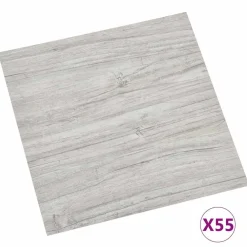 Matériaux De Construction-vidaXL Planches de sol 55 pcs Gris clair 5,11 m² PVC
