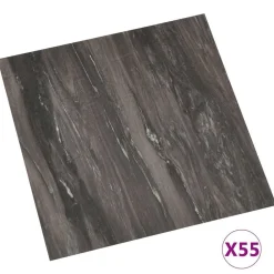 vidaXL Planches de sol 55 pcs Gris foncé 5,11 m² PVC