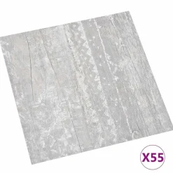 Matériaux De Construction-vidaXL Planches de sol 55 pcs Gris 5,11 m² PVC
