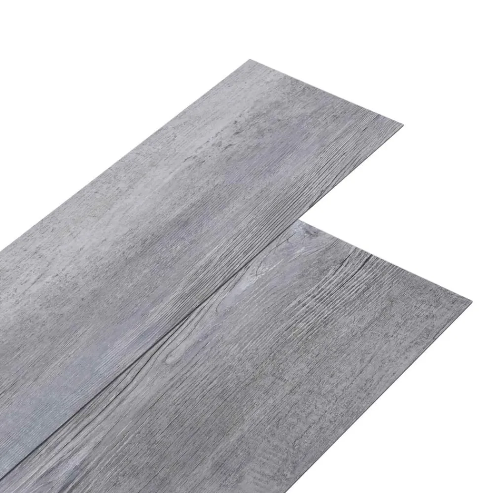 vidaXL Planches de sol 36 pcs Gris 5,02 m² PVC