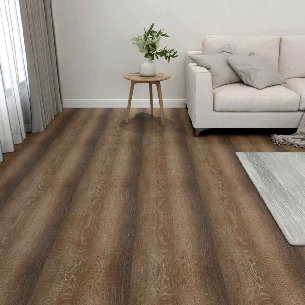 Matériaux De Construction-vidaXL Planches de sol 55 pcs Marron 5,11 m² PVC Bois ancien