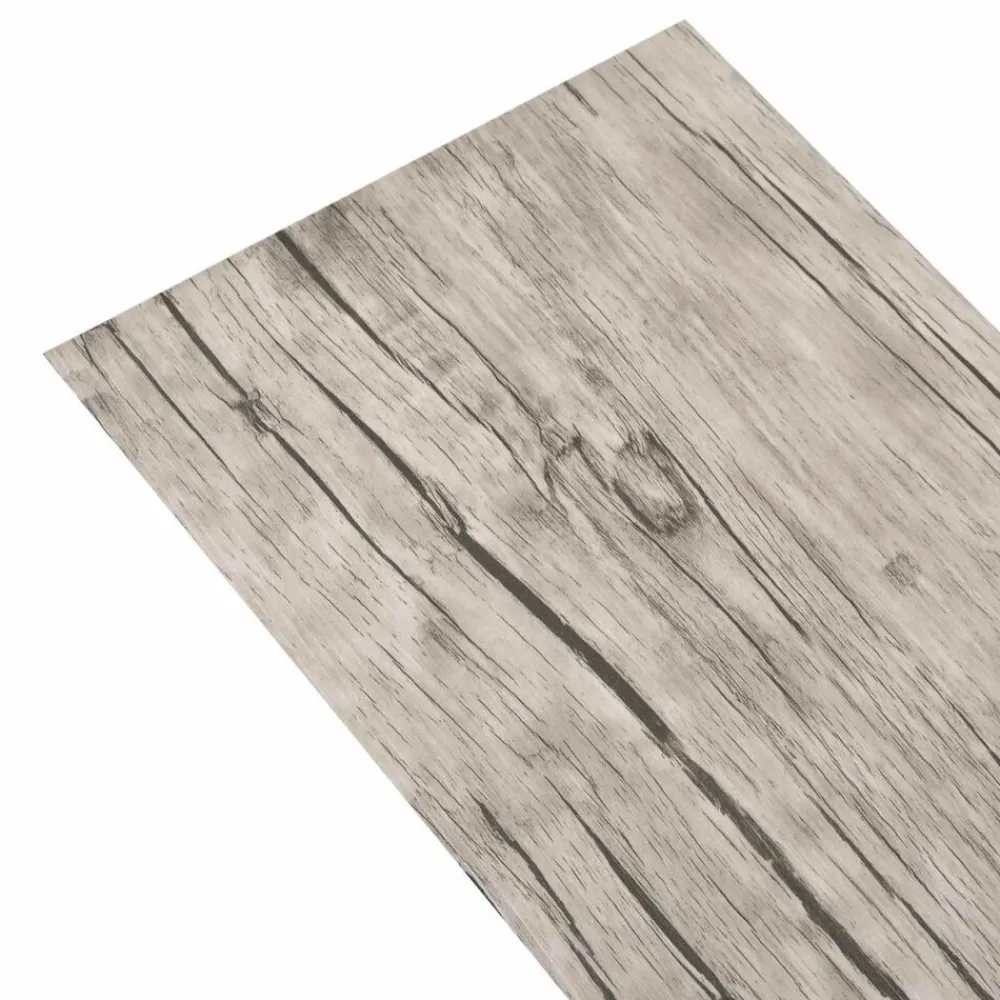 vidaXL Planches de sol 36 pcs Gris 5,02 m² PVC